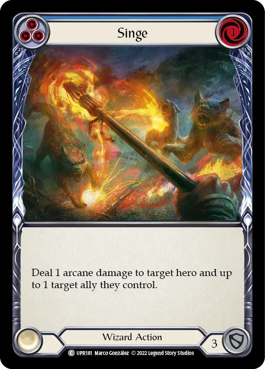 Singe (Blue) — Uprising Flesh and Blood card by Marco González
