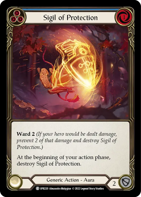 Sigil of Protection (Blue) — Uprising Flesh and Blood card by Alexandra Malygina
