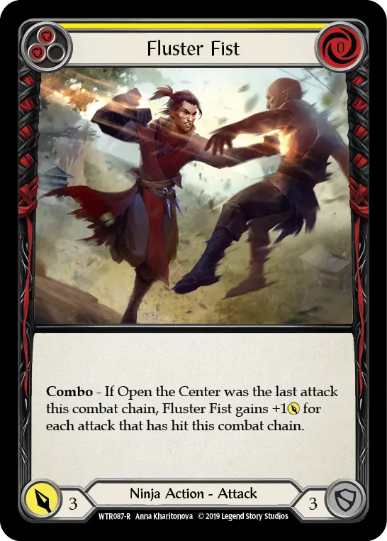 Fluster Fist (Yellow) — Welcome to Rathe Flesh and Blood card by Anna Kharitonova
