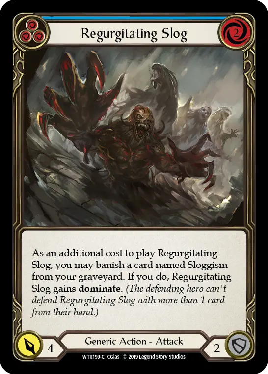 Regurgitating Slog (Blue) — Welcome to Rathe Flesh and Blood card by CGlas