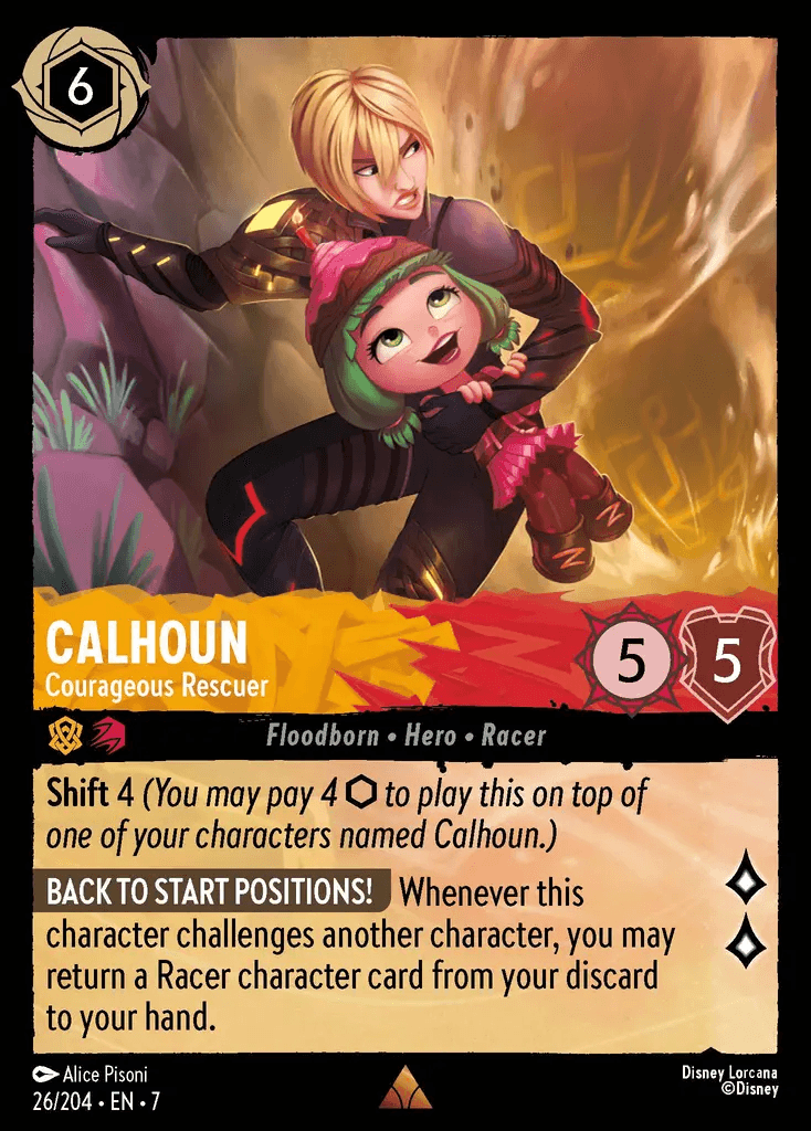Calhoun - Courageous Rescuer — Archazia's Island Disney Lorcana card by Alice Pisoni