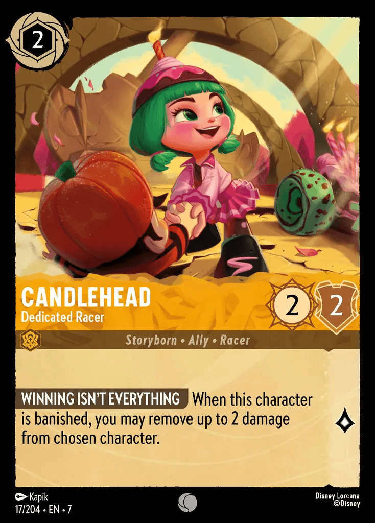 Candlehead - Dedicated Racer — Archazia's Island Disney Lorcana card by Kapik