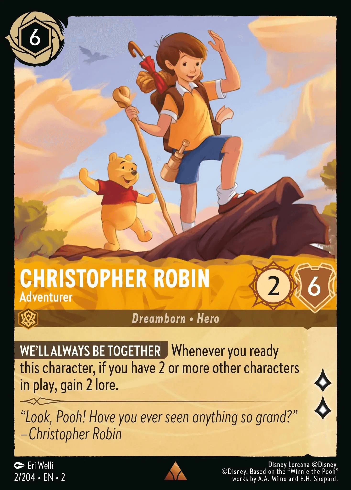 Christopher Robin - Adventurer — Rise of the Floodborn Disney Lorcana card by Eri Welli