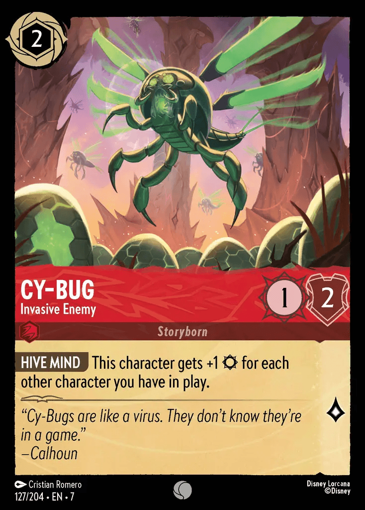 Cy-bug - Invasive Enemy — Archazia's Island Disney Lorcana card by Cristian Romer