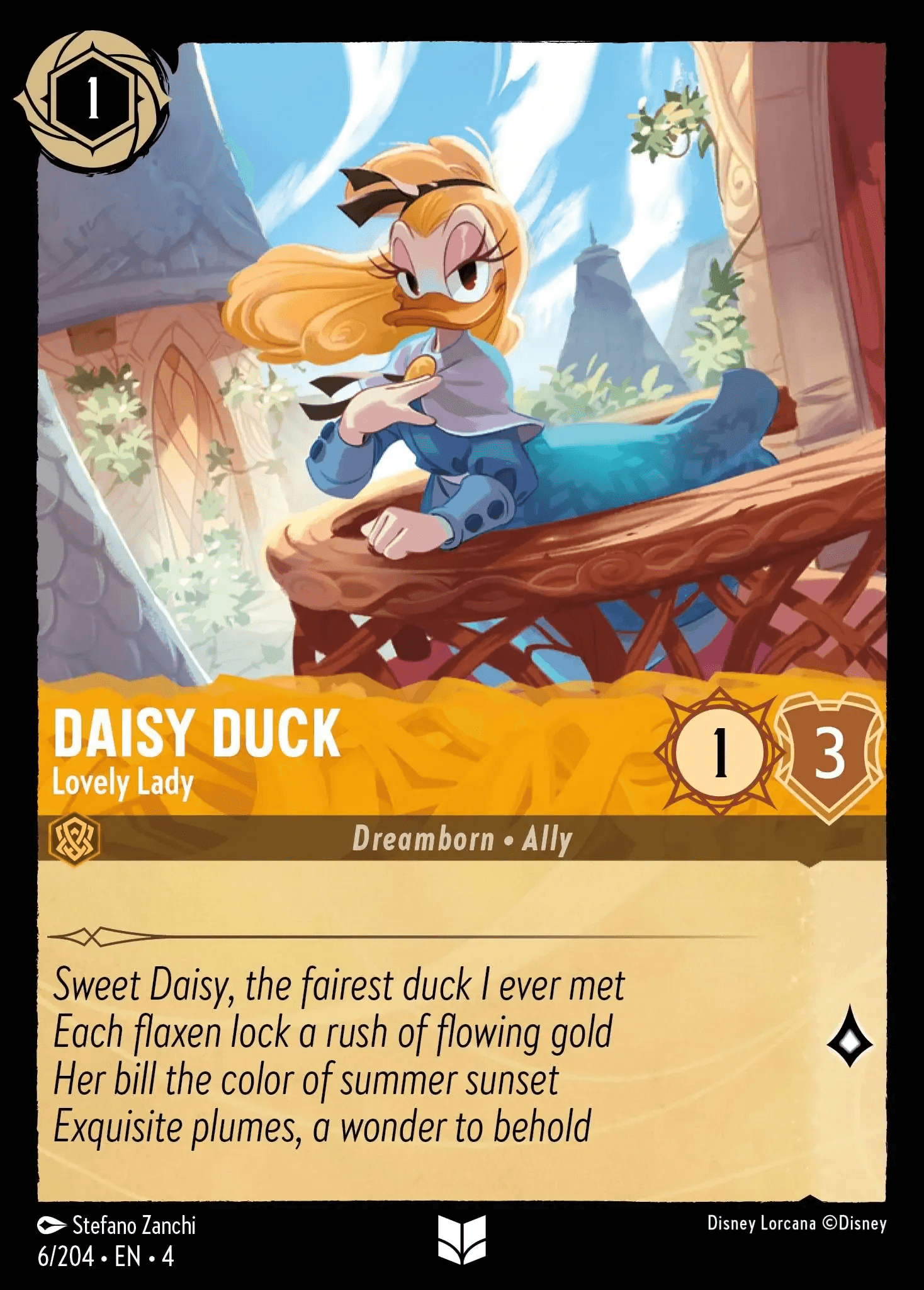 Daisy Duck - Lovely Lady — Ursula's Return Disney Lorcana card by Stefano Zanchi