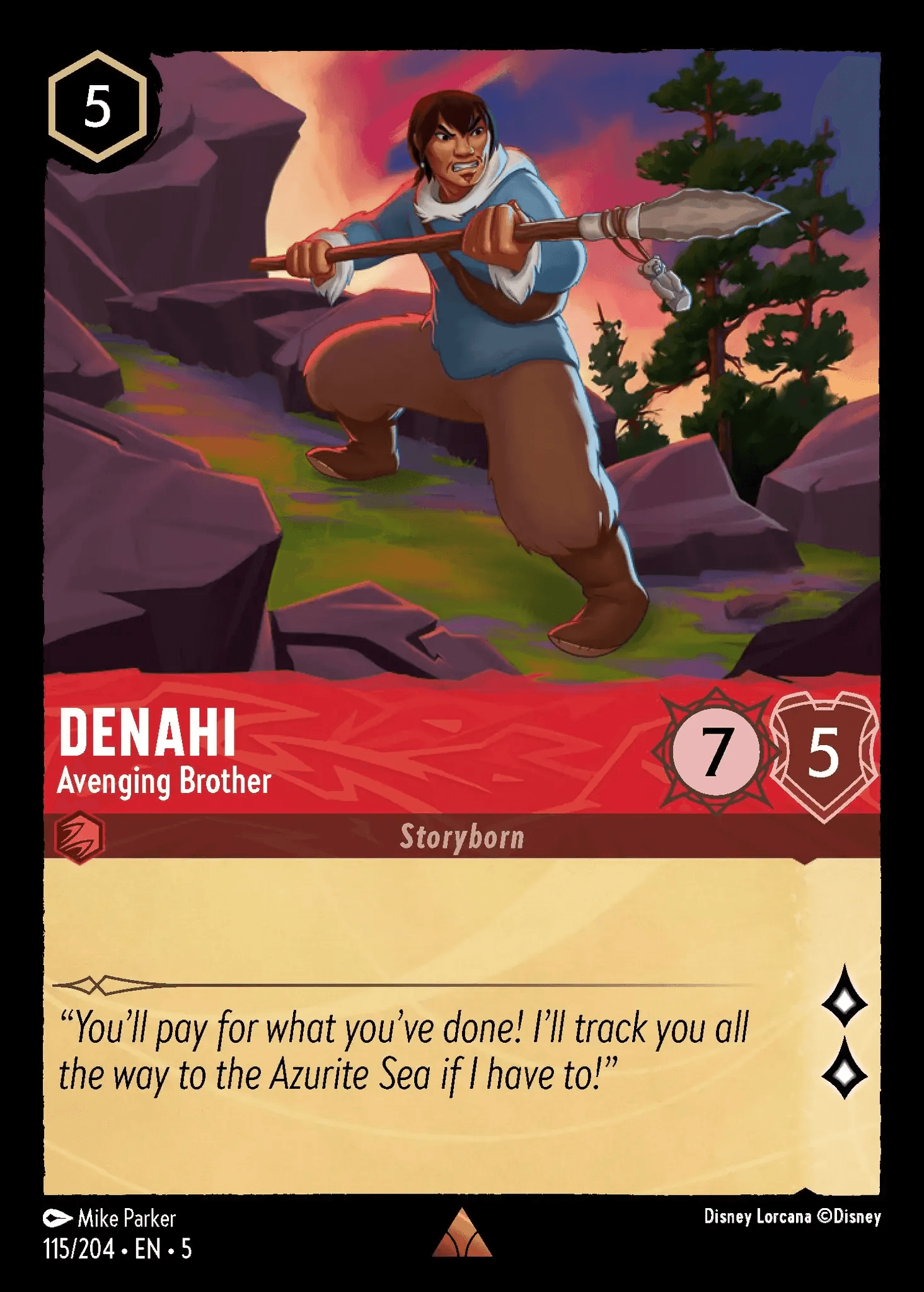 Denahi - Avenging Brother — Shimmering Skies Disney Lorcana card by Mike Parker