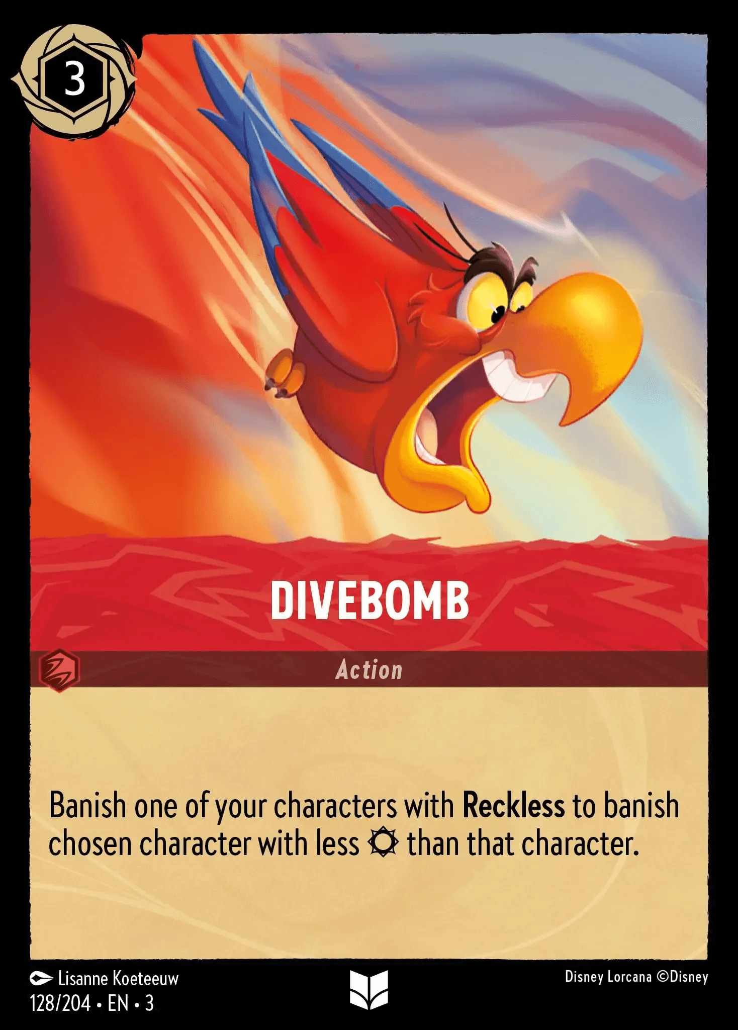Divebomb — Into the Inklands Disney Lorcana card by Lisanne Koeteeuw