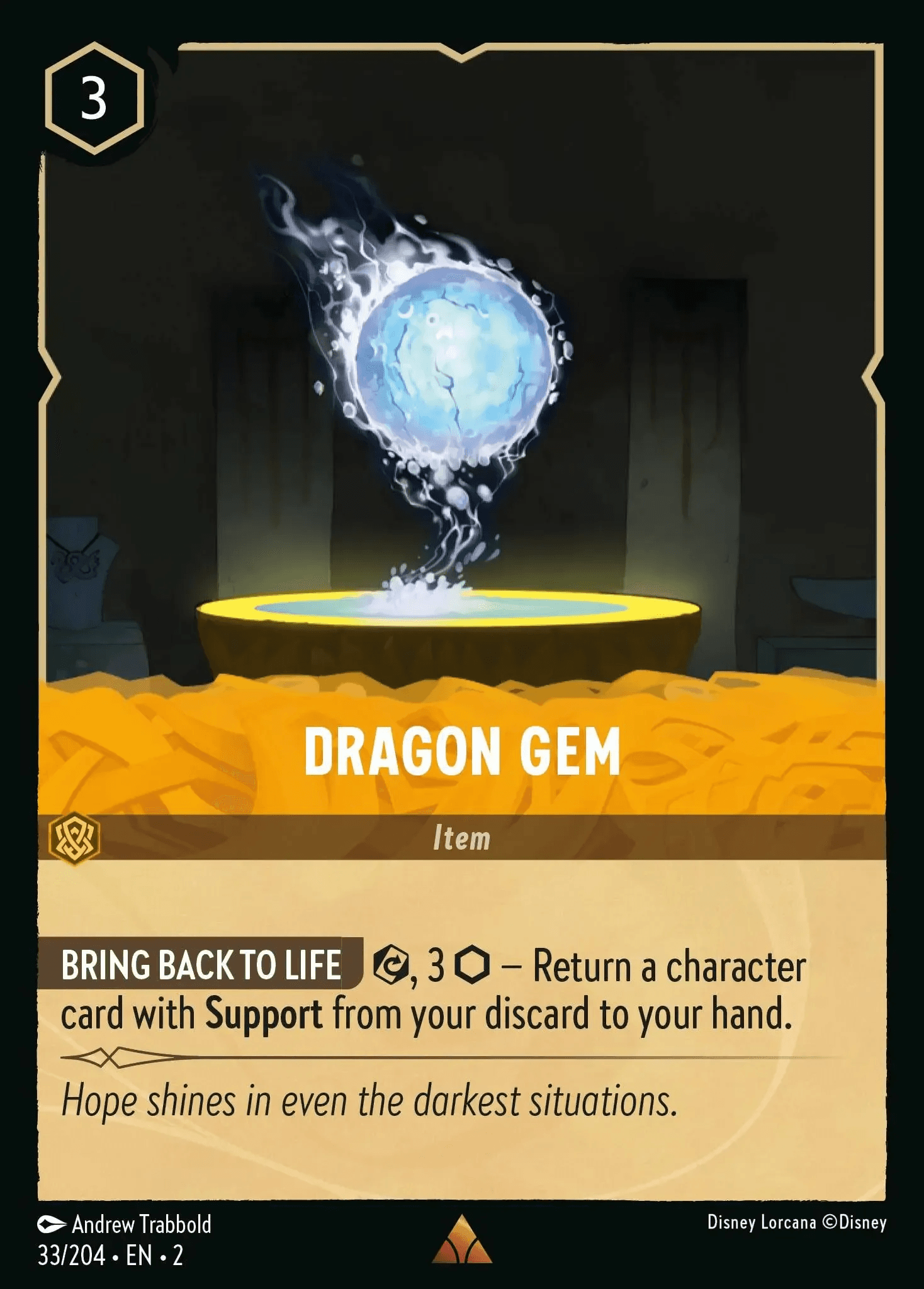 Dragon Gem — Rise of the Floodborn Disney Lorcana card by Andrew Trabbold