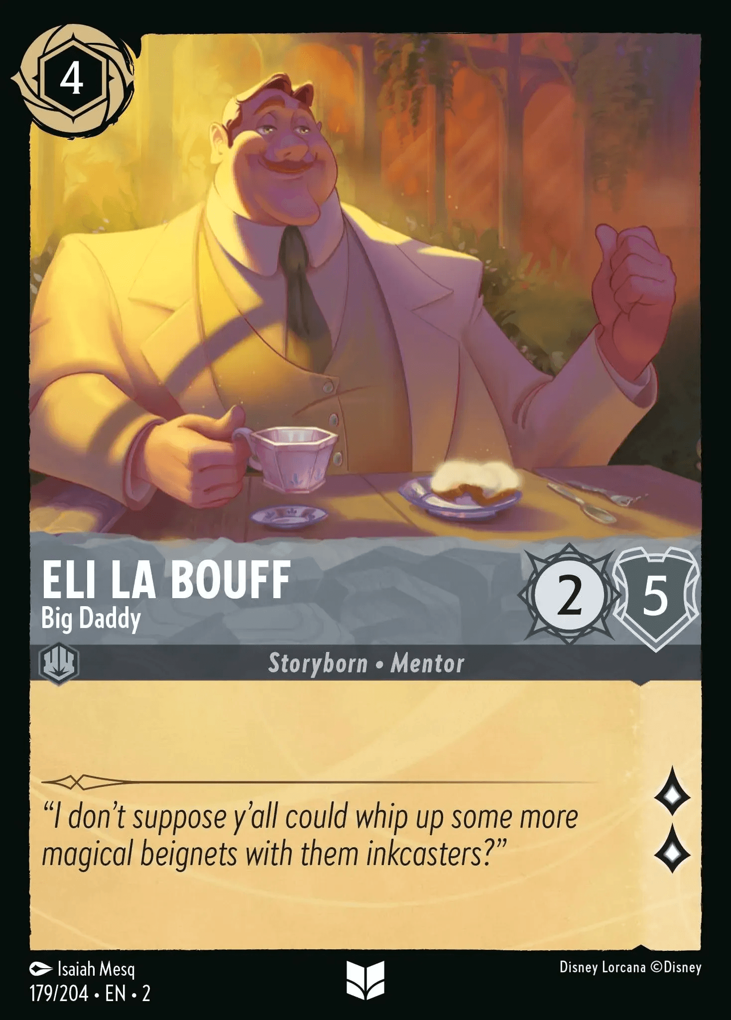 Eli La Bouff - Big Daddy — Rise of the Floodborn Disney Lorcana card by Isaiah Mesq