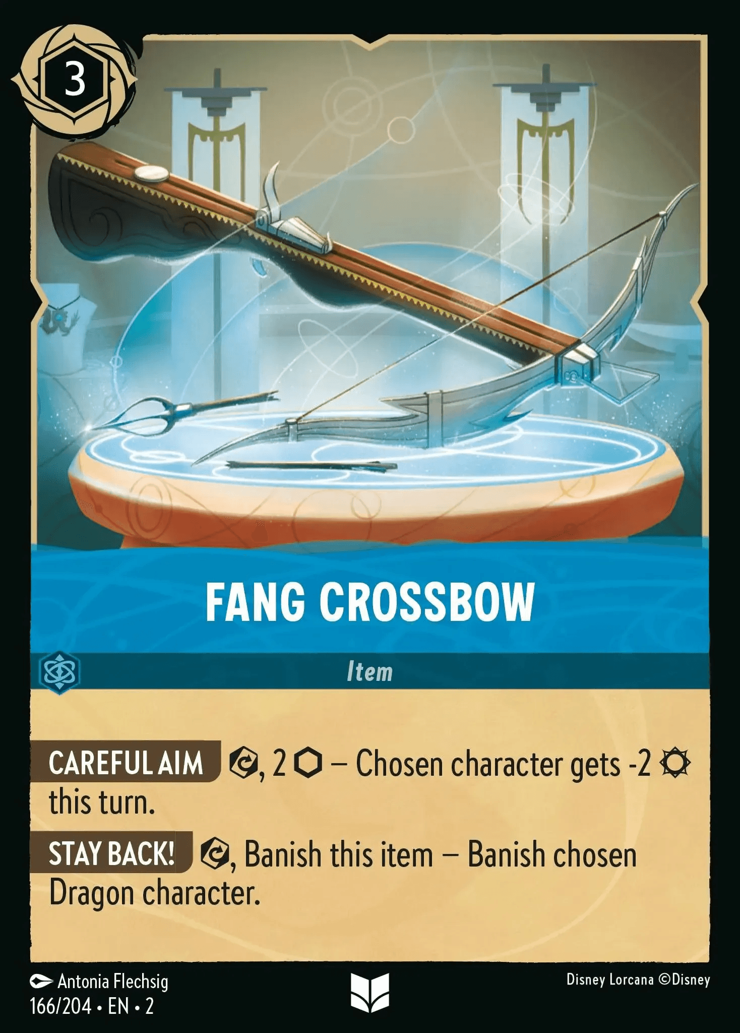 Fang Crossbow — Rise of the Floodborn Disney Lorcana card by Antonia Flechsig