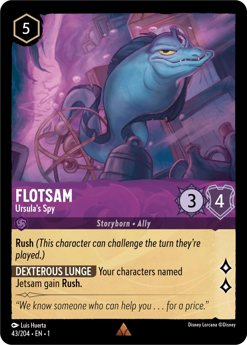 Flotsam - Ursula's Spy — The First Chapter Disney Lorcana card by Luis Huerta