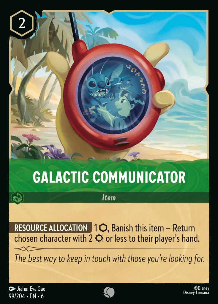 Galactic Communicator — Azurite Sea Disney Lorcana card by Jiahui Eva Gao