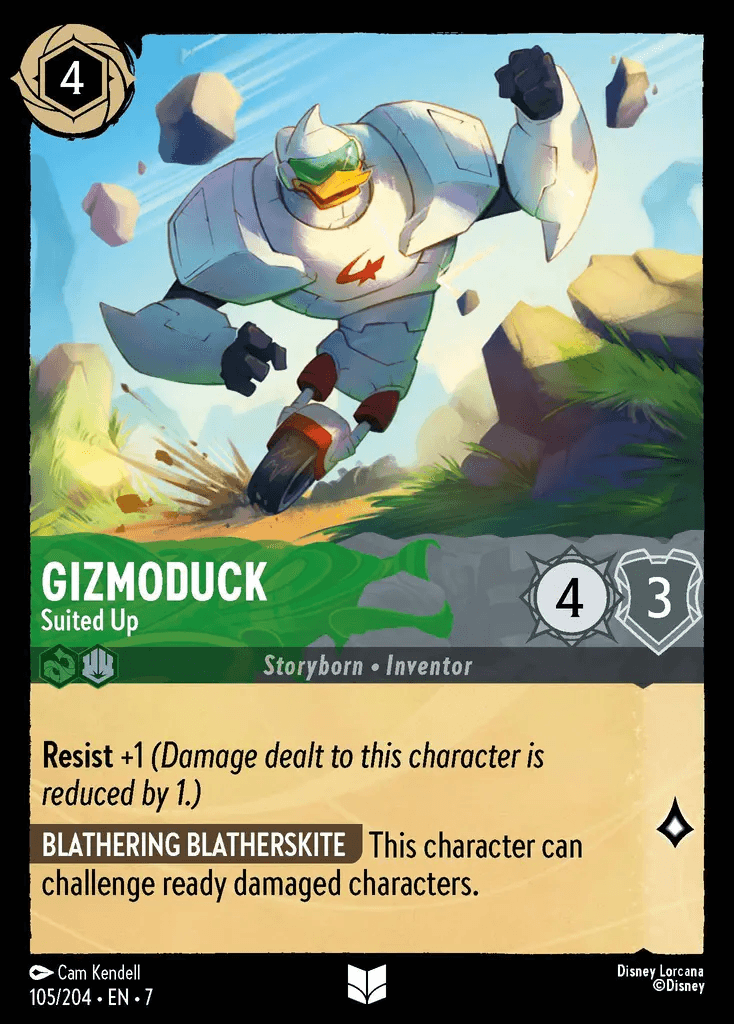 Gizmoduck - Suited Up — Archazia's Island Disney Lorcana card by Cam Kendell