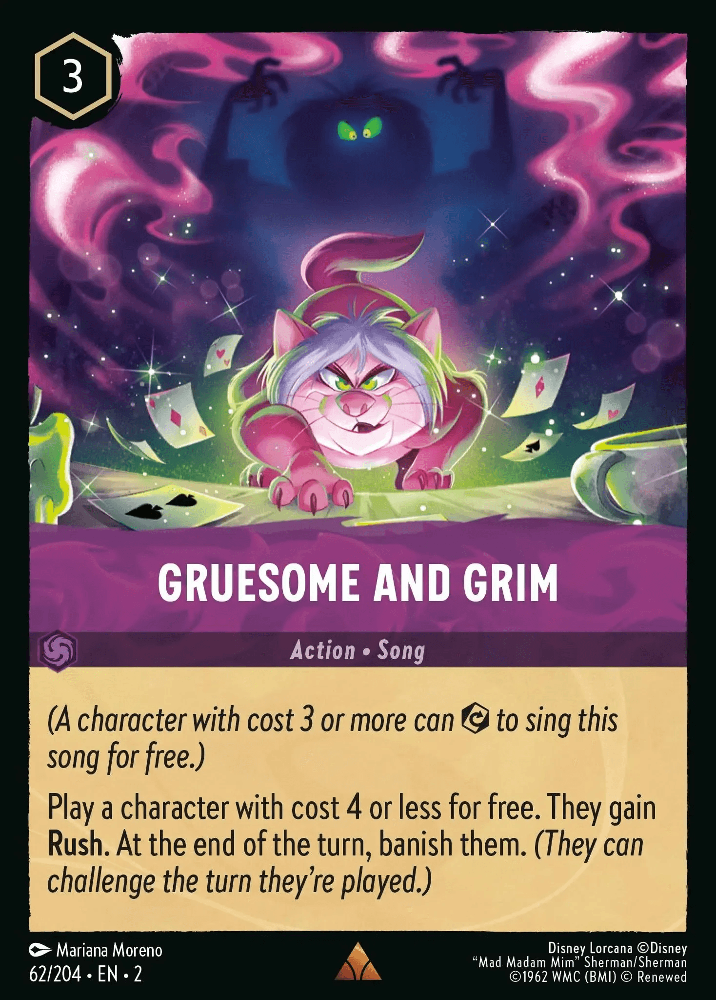 Gruesome And Grim — Rise of the Floodborn Disney Lorcana card by Mariana Moreno