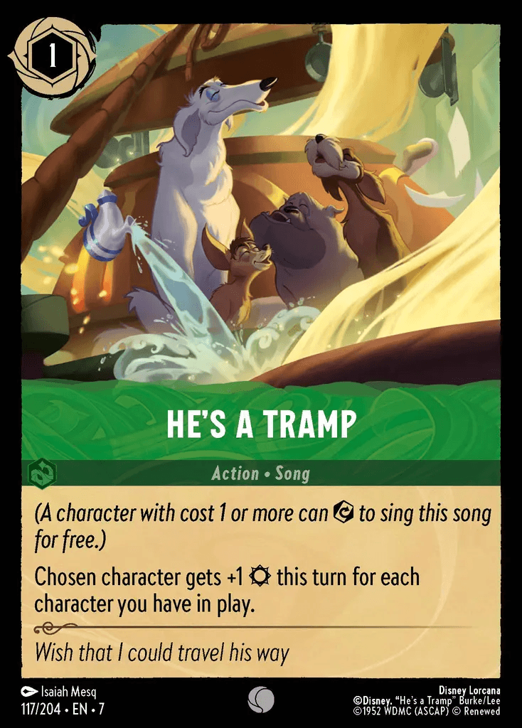 He's A Tramp — Archazia's Island Disney Lorcana card by Isaiah Mesq