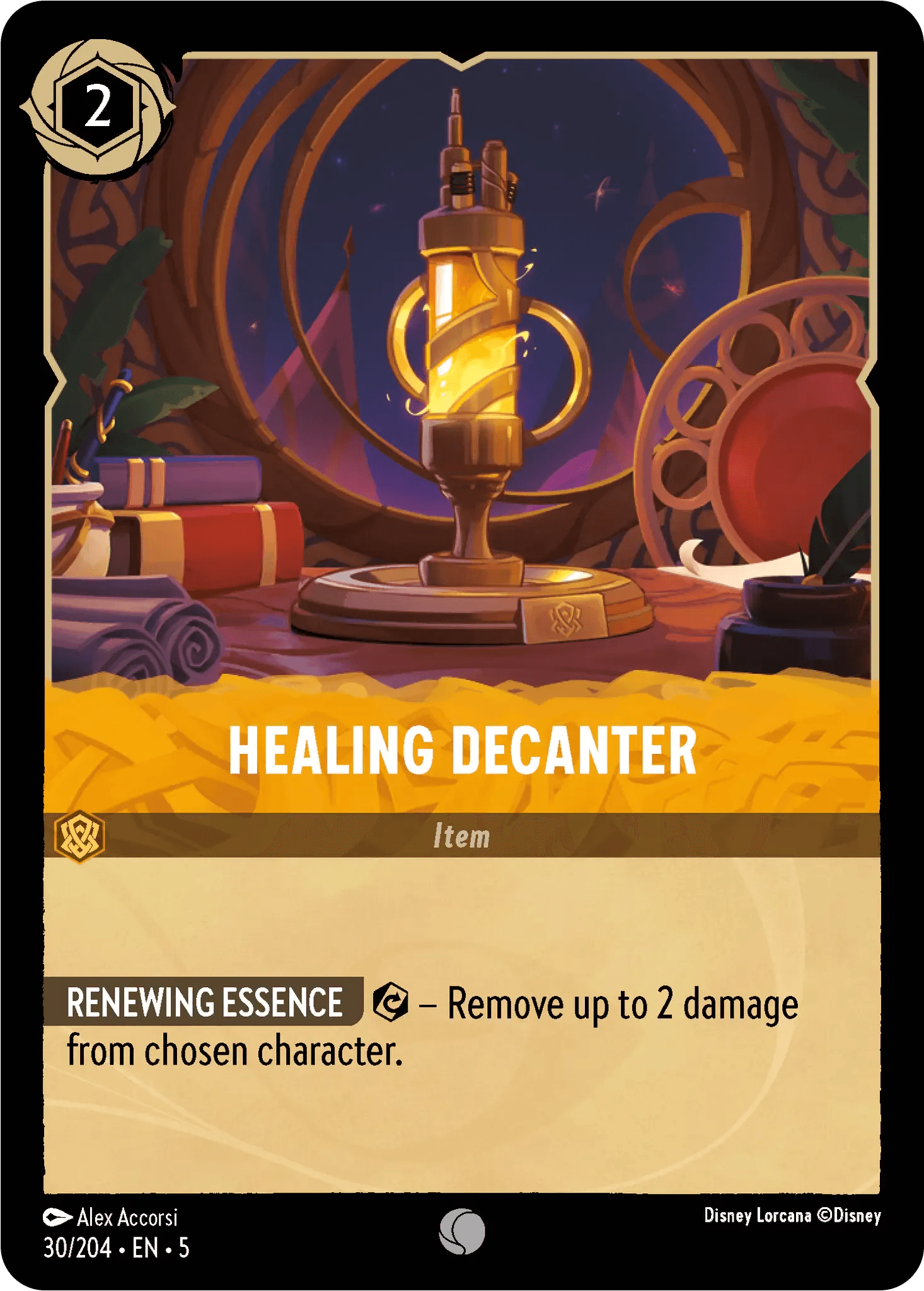 Healing Decanter — Shimmering Skies Disney Lorcana card by Alex Accorsi