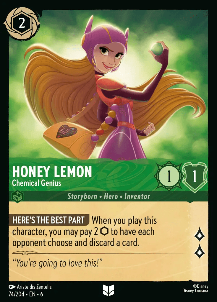 Honey Lemon - Chemical Genius — Azurite Sea Disney Lorcana card by Aristeidis Zentelis