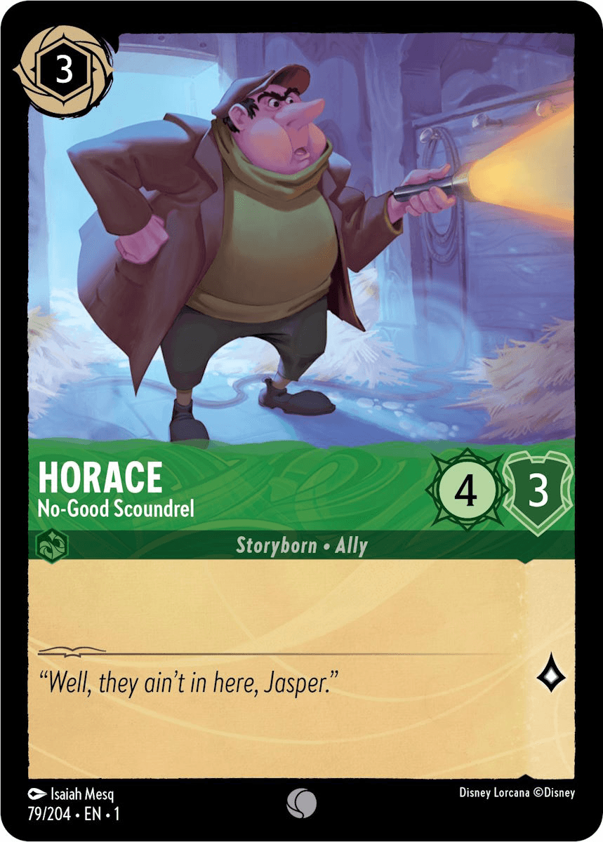 Horace - No-Good Scoundrel — The First Chapter Disney Lorcana card by Isaiah Mesq