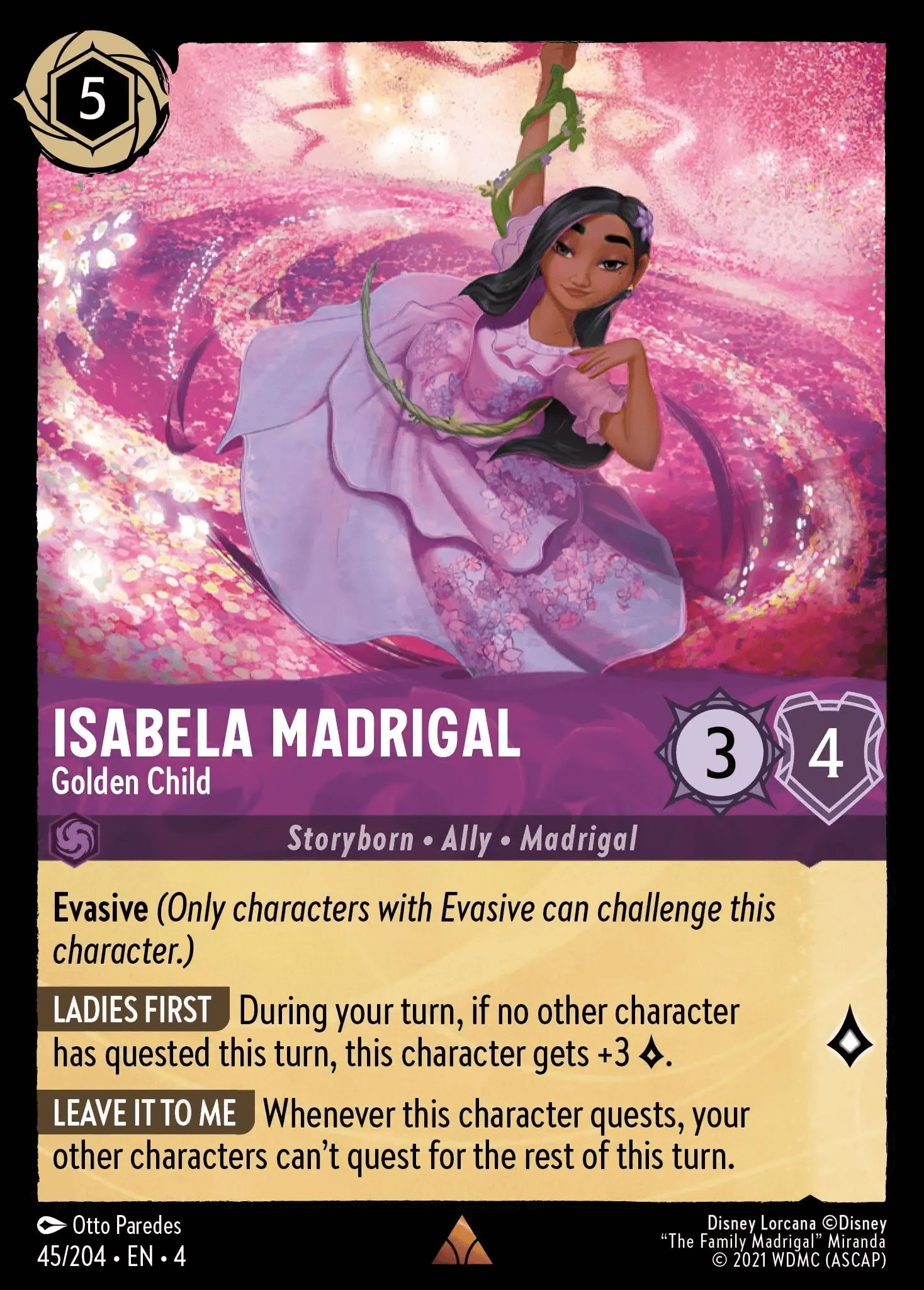 Isabela Madrigal - Golden Child — Ursula's Return Disney Lorcana card by Otto Paredes