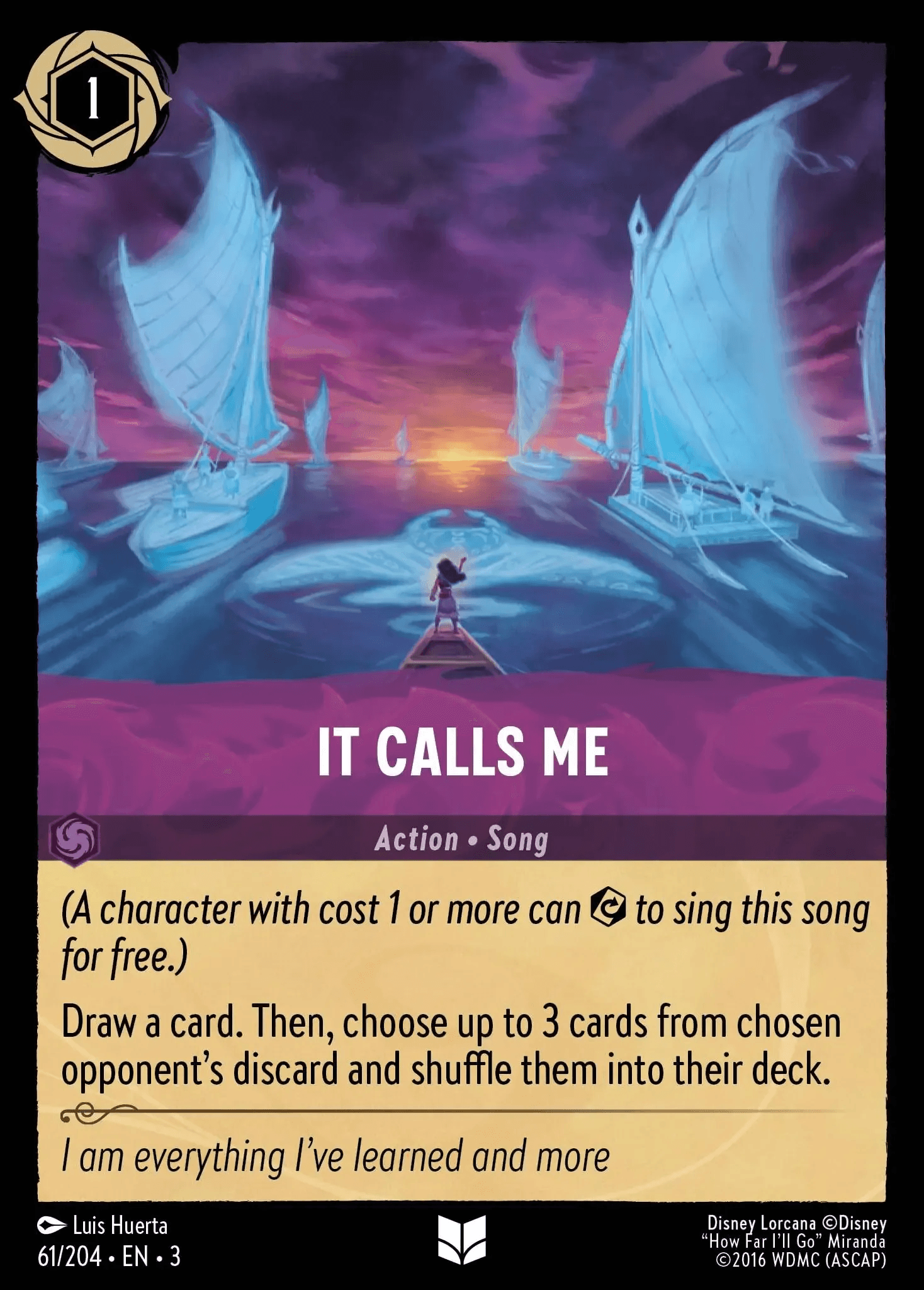 It Calls Me — Into the Inklands Disney Lorcana card by Luis Huerta
