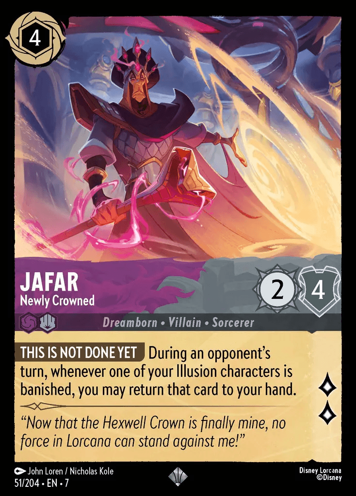 Jafar - Newly Crowned — Archazia's Island Disney Lorcana card by John Loren / Nicholas Kole