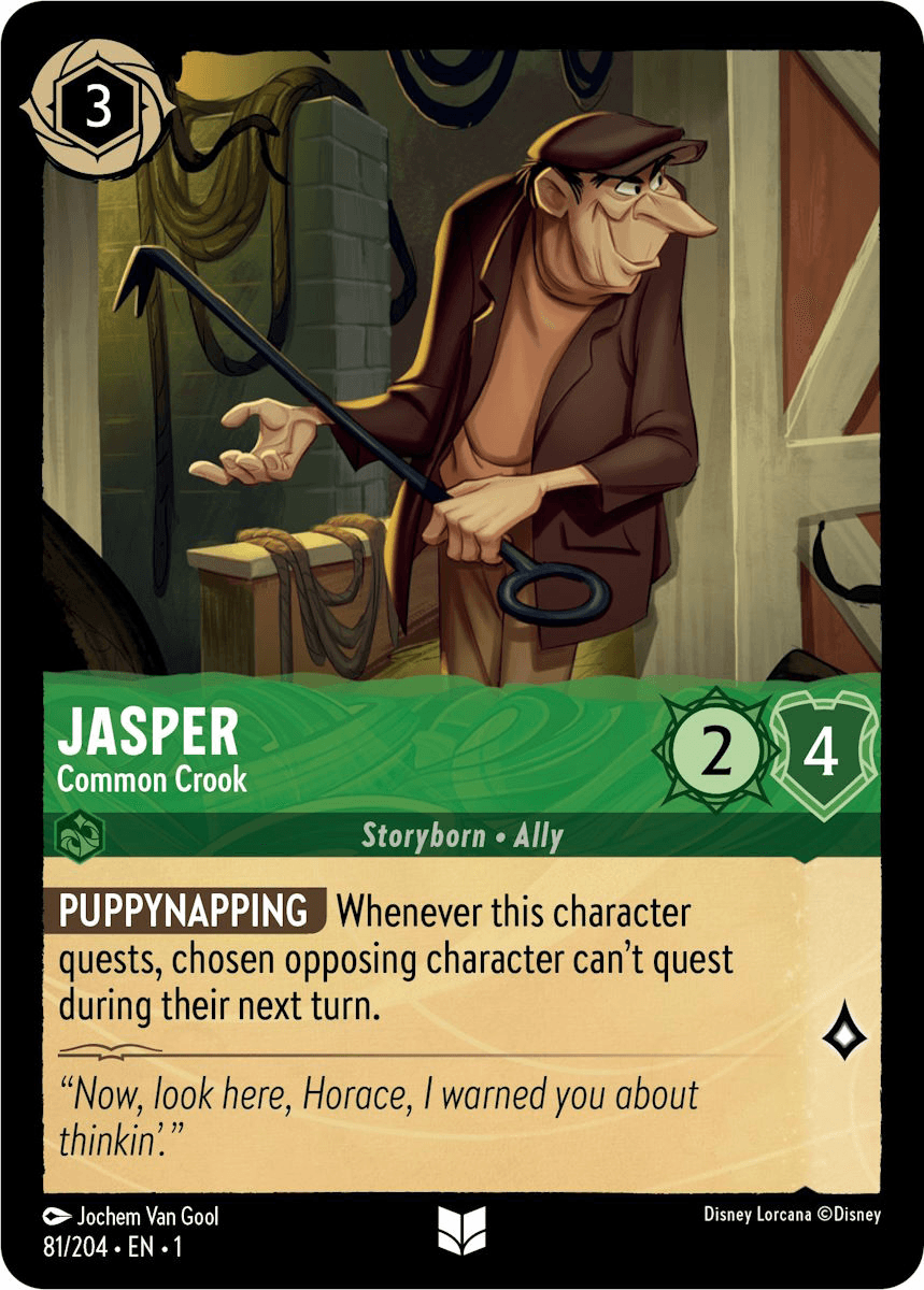 Jasper - Common Crook — The First Chapter Disney Lorcana card by Jochem Van Gool
