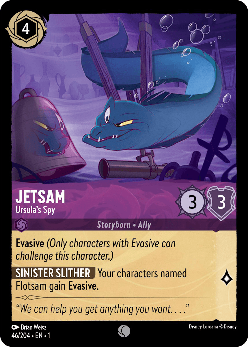 Jetsam - Ursula's Spy — The First Chapter Disney Lorcana card by Brian Weisz