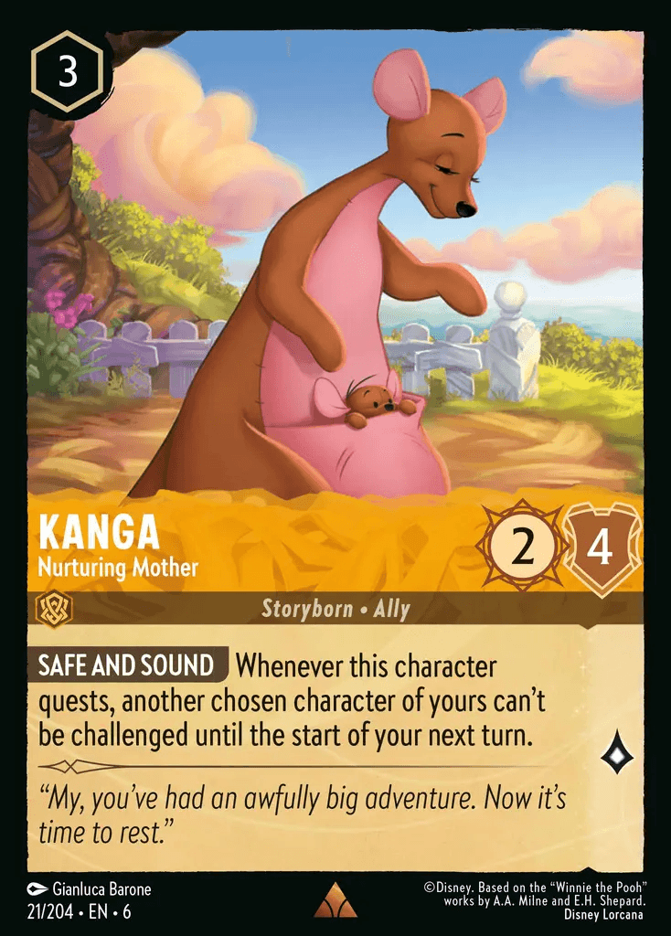 Kanga - Nurturing Mother — Azurite Sea Disney Lorcana card by Gianluca Barone