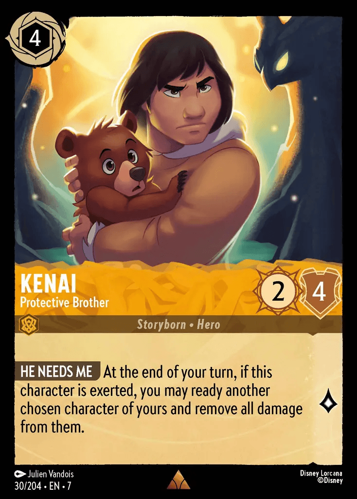 Kenai - Protective Brother — Archazia's Island Disney Lorcana card by Julien Vandois