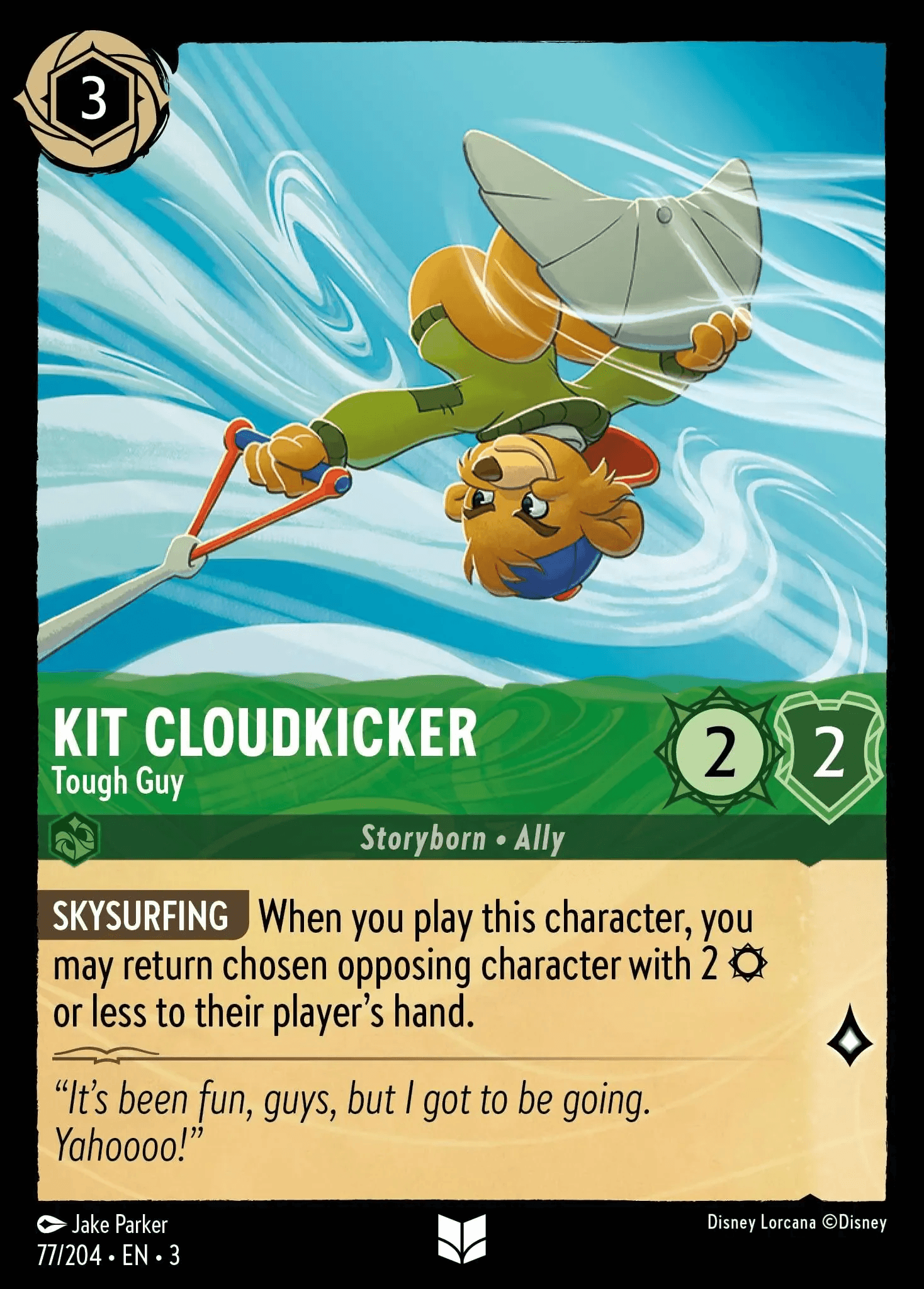 Kit Cloudkicker - Tough Guy — Into the Inklands Disney Lorcana card by Jake Parker