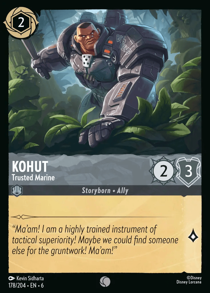 Kohut - Trusted Marine — Azurite Sea Disney Lorcana card by Kevin Sidharta