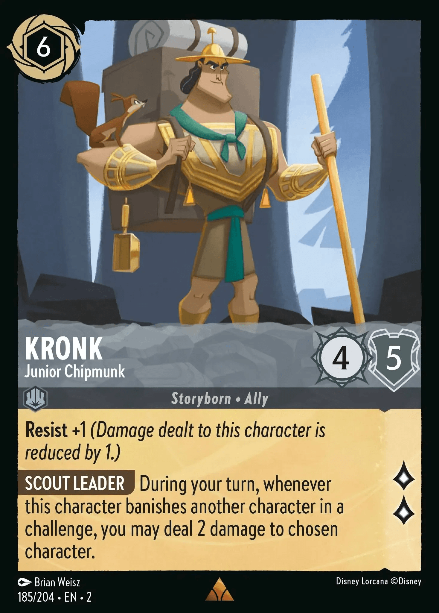 Kronk - Junior Chipmunk — Rise of the Floodborn Disney Lorcana card by Brian Weisz
