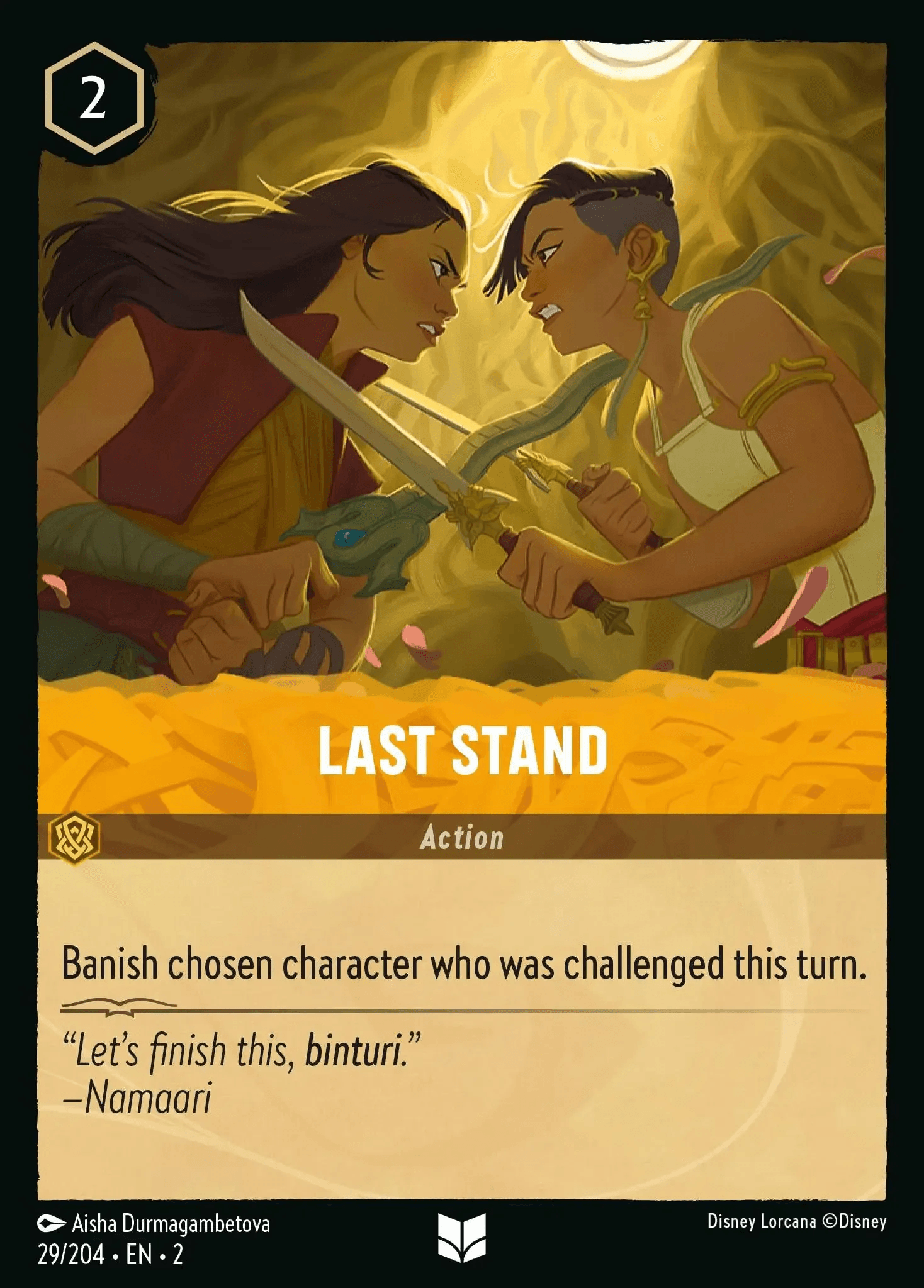 Last Stand — Rise of the Floodborn Disney Lorcana card by Aisha Durmagambetova
