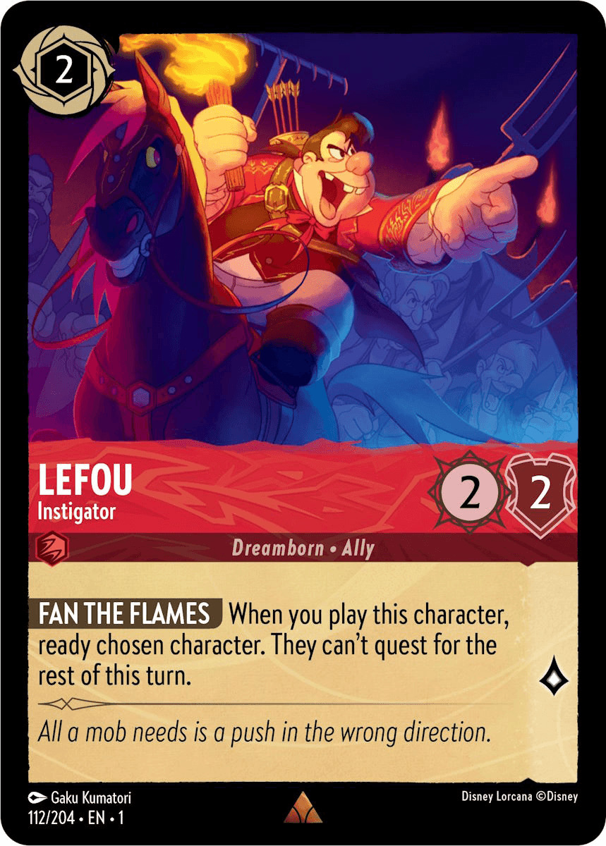 Lefou - Instigator — The First Chapter Disney Lorcana card by Gaku Kumatori