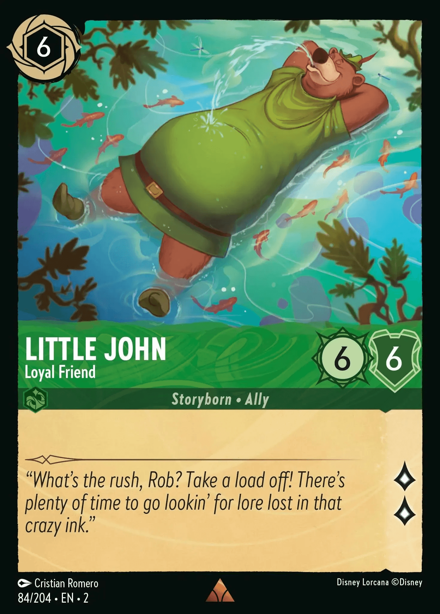 Little John - Loyal Friend — Rise of the Floodborn Disney Lorcana card by Cristian Romero