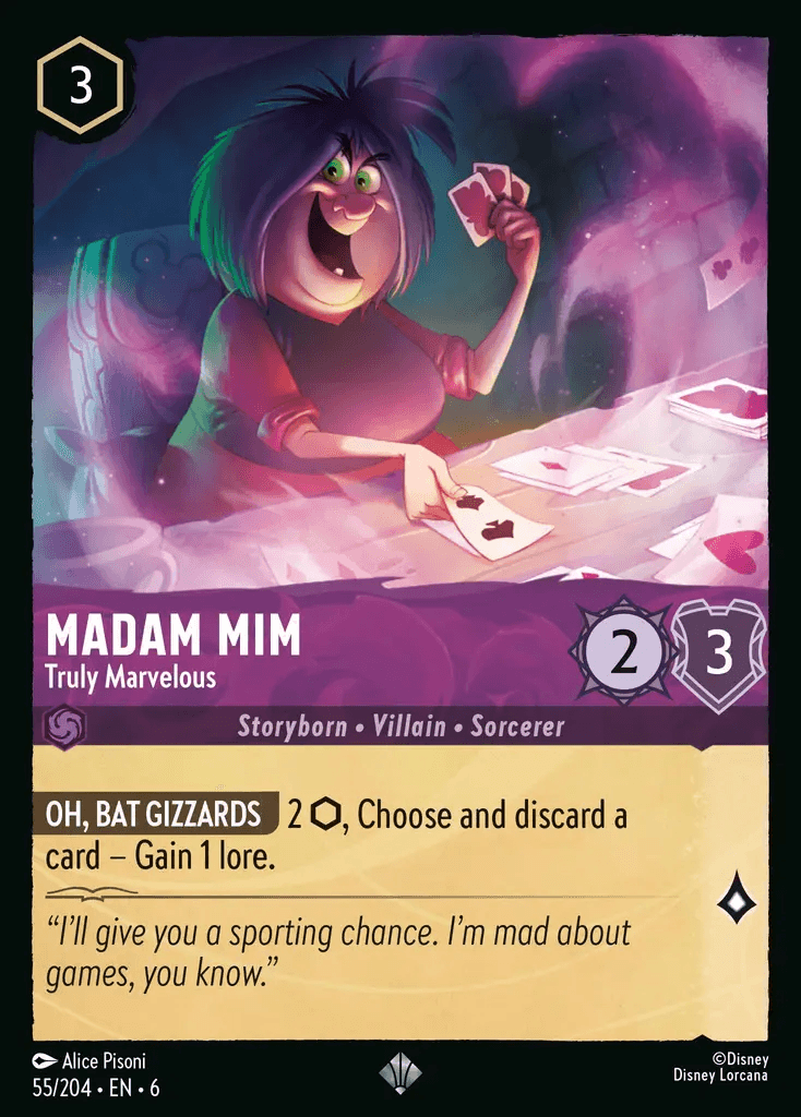 Madam Mim - Truly Marvelous — Azurite Sea Disney Lorcana card by Alice Pisoni