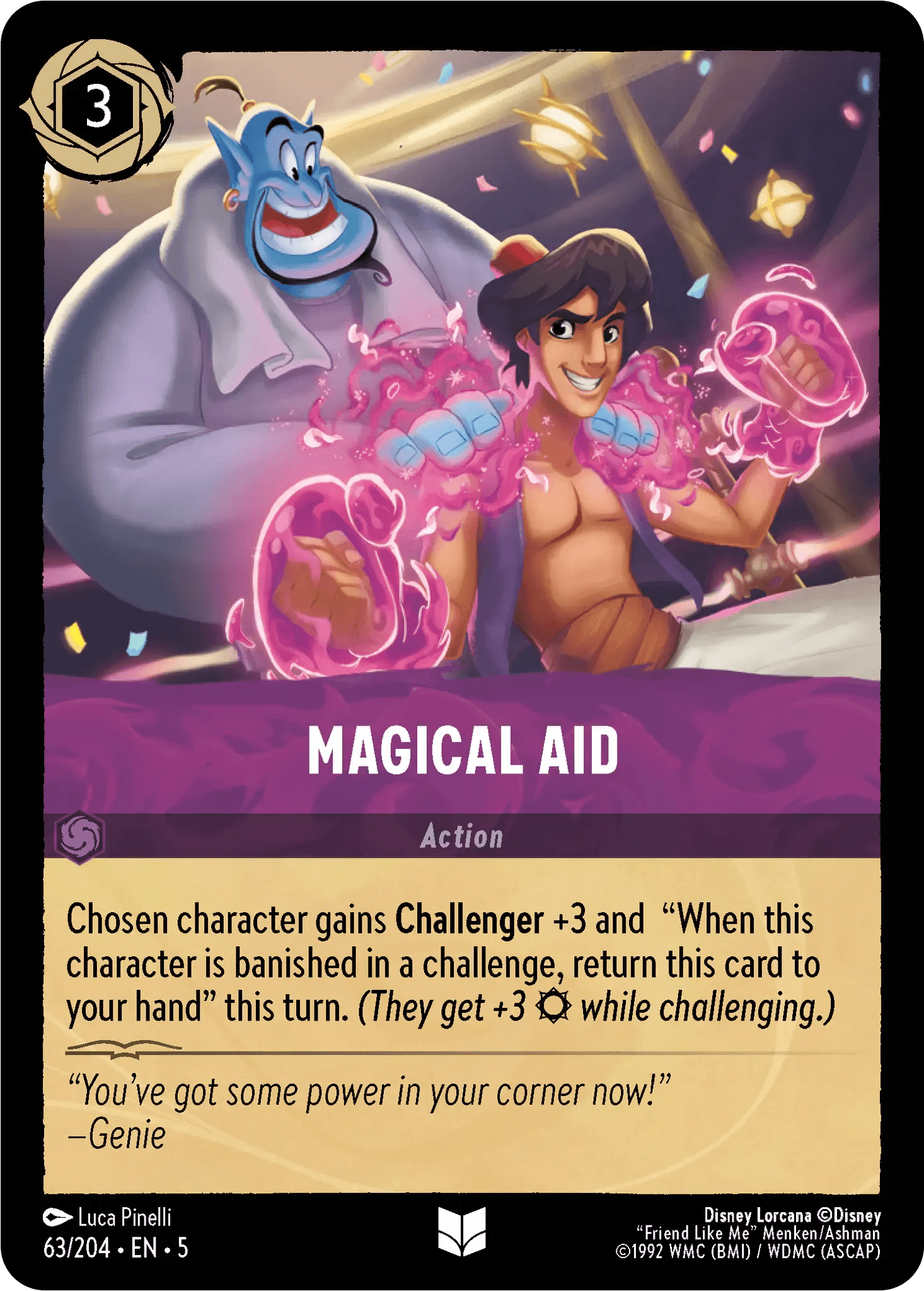 Magical Aid — Shimmering Skies Disney Lorcana card by Luca Pinelli
