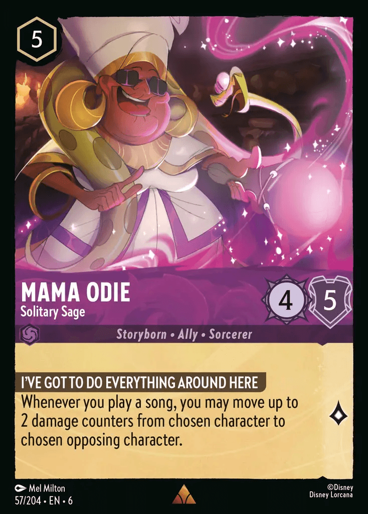 Mama Odie - Solitary Sage — Azurite Sea Disney Lorcana card by Mel Milton