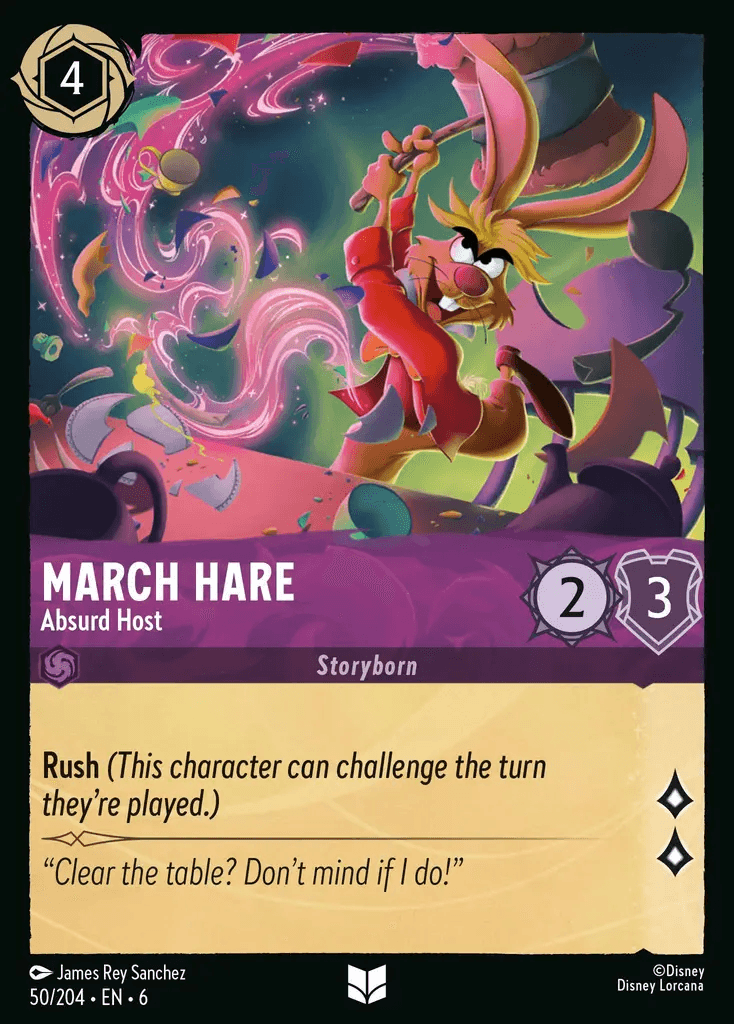 March Hare - Absurd Host — Azurite Sea Disney Lorcana card by James Rey Sanchez