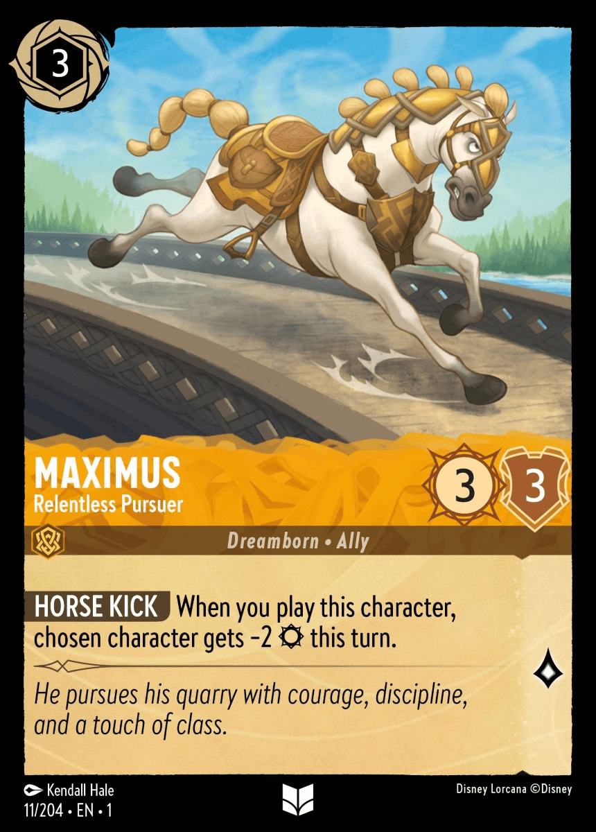Maximus - Relentless Pursuer — The First Chapter Disney Lorcana card by Kendall Hale