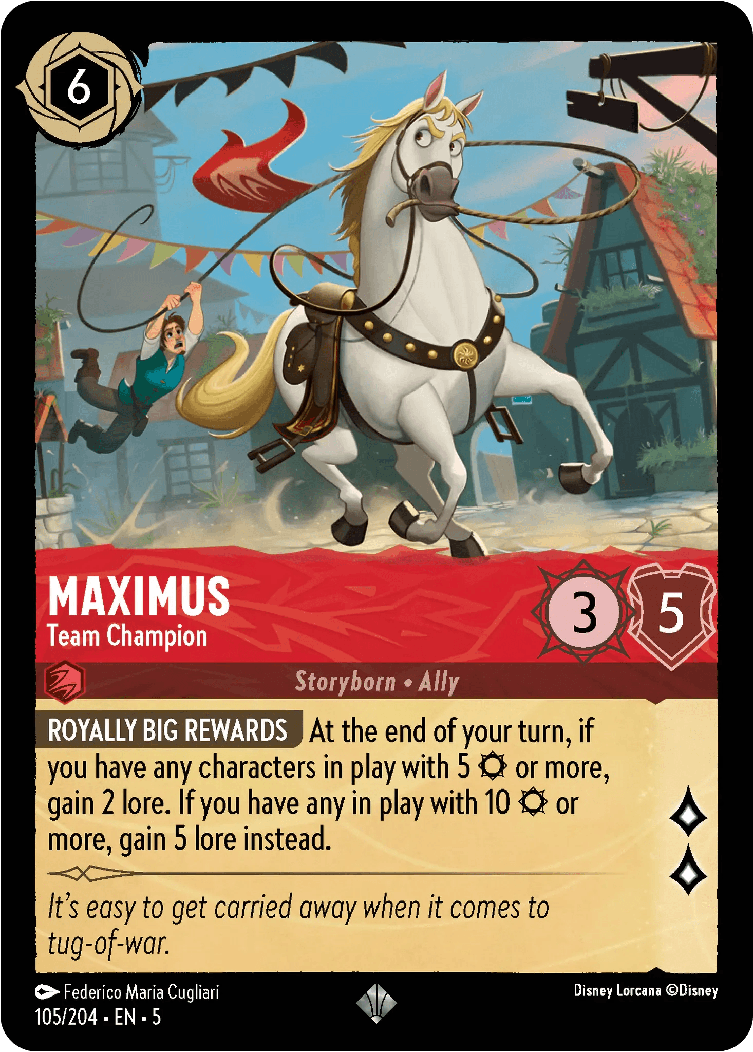 Maximus - Team Champion — Shimmering Skies Disney Lorcana card by Federico Maria Cugliari