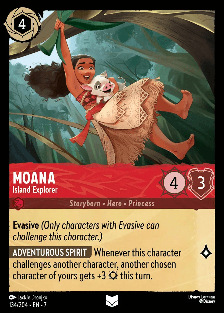 Moana - Island Explorer — Archazia's Island Disney Lorcana card by Jackie Droujko