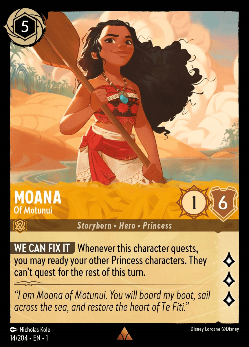 Moana - Of Motunui — The First Chapter Disney Lorcana card by Nicholas Kole