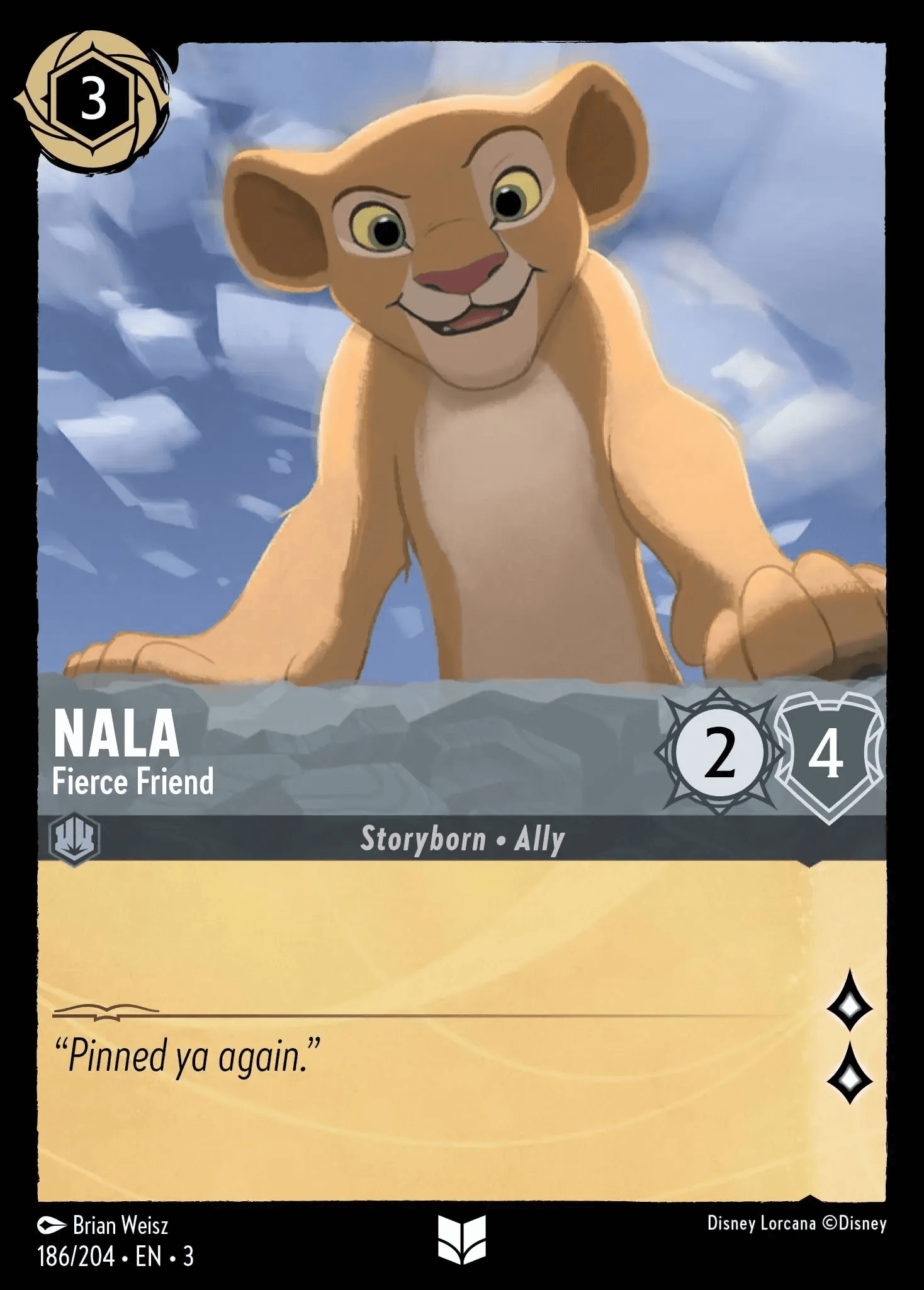 Nala - Fierce Friend — Into the Inklands Disney Lorcana card by Brian Weisz