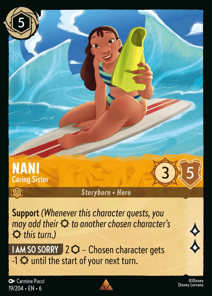 Nani - Caring Sister — Azurite Sea Disney Lorcana card by Carmine Pucci