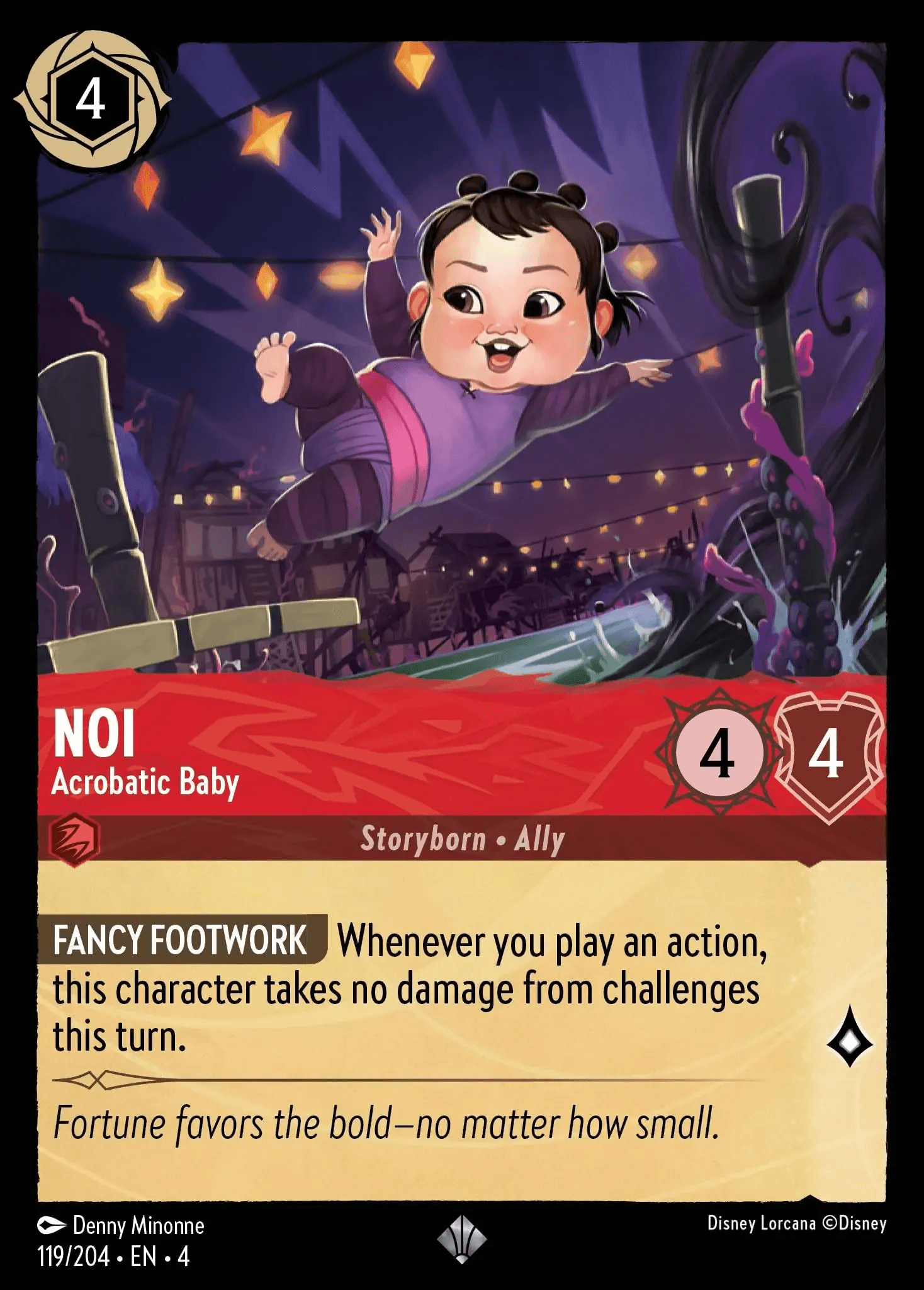 Noi - Acrobatic Baby — Ursula's Return Disney Lorcana card by Denny Minonne