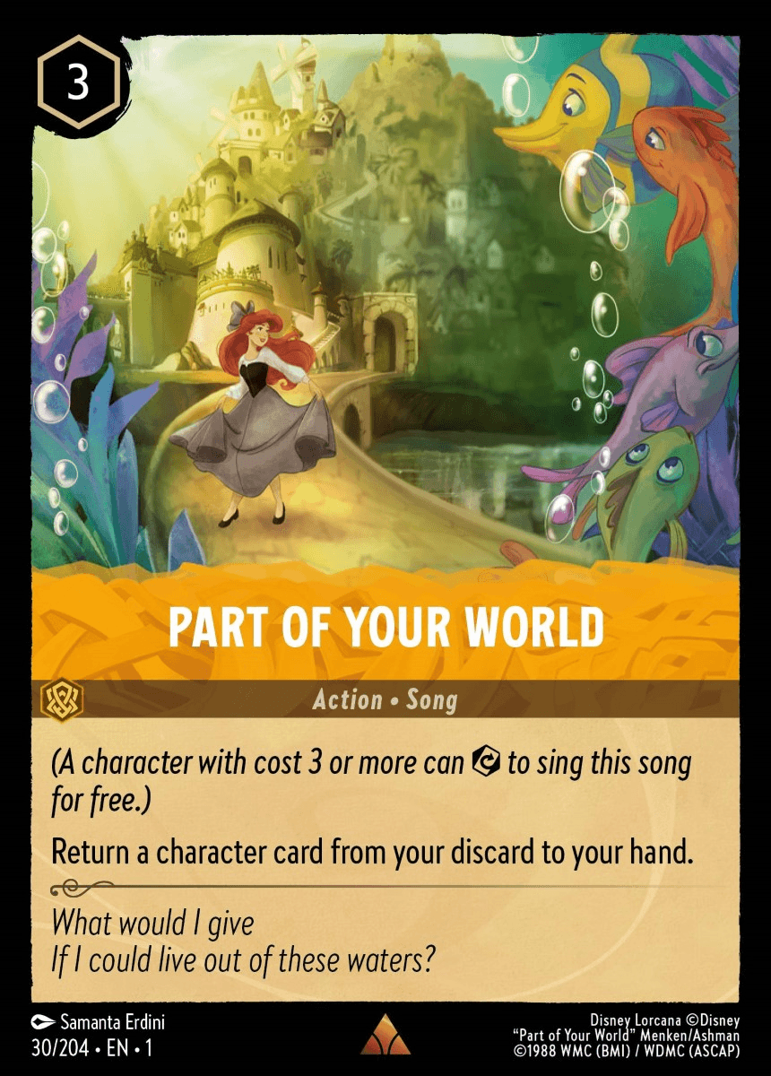 Part of Your World — The First Chapter Disney Lorcana card by Samanta Erdini