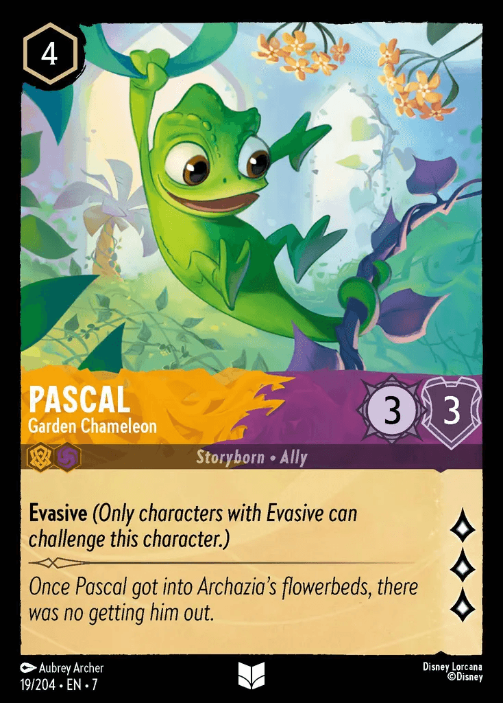 Pascal - Garden Chameleon — Archazia's Island Disney Lorcana card by Aubrey Archer