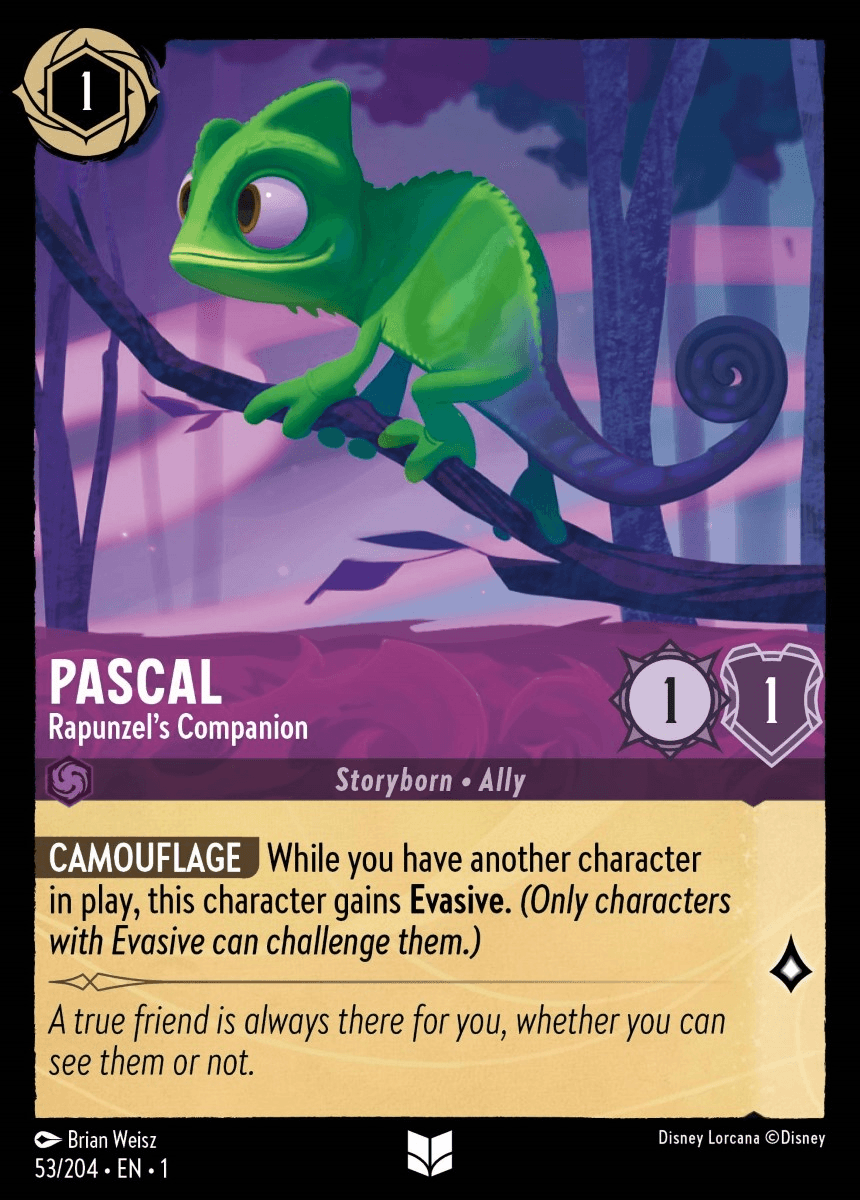 Pascal - Rapunzel's Companion — The First Chapter Disney Lorcana card by Brian Weisz