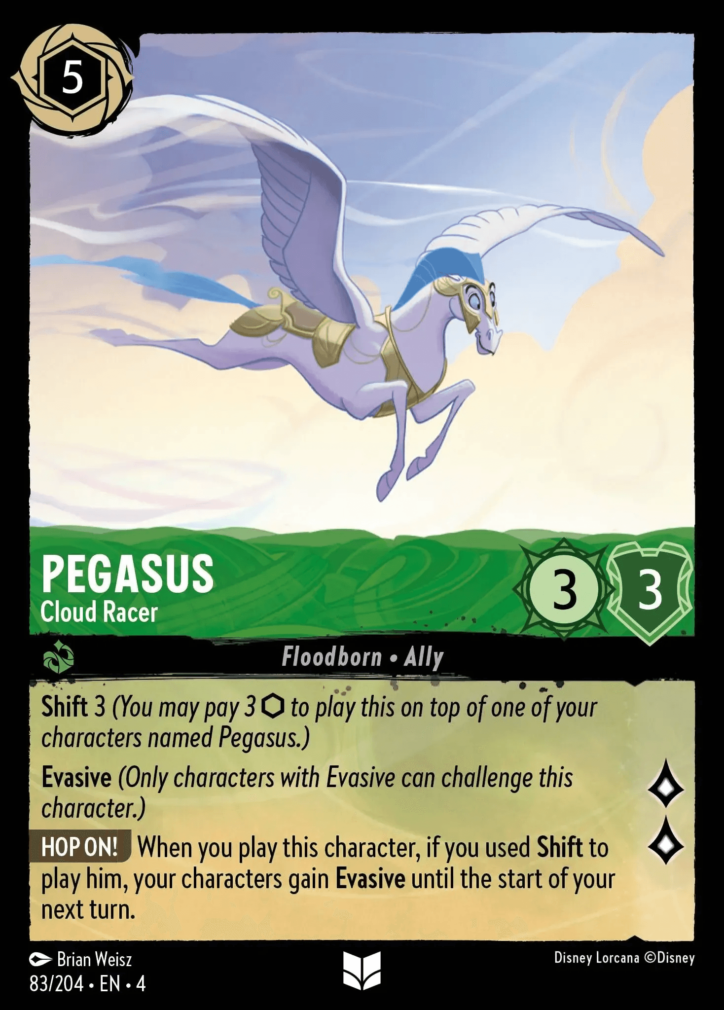 Pegasus - Cloud Racer — Ursula's Return Disney Lorcana card by Brian Weisz
